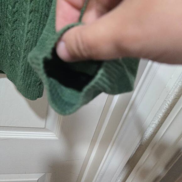 Talbots outlet sweater womens size medium green crewneck casual office - Picture 8 of 11